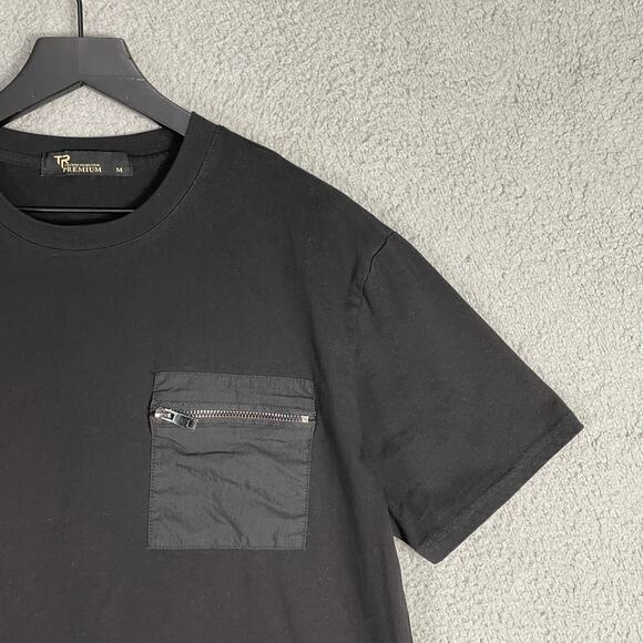 TR Tailored Recreation Men’s M Black Utility Pocket T-Shirt Premium Streetwear - Picture 4 of 7